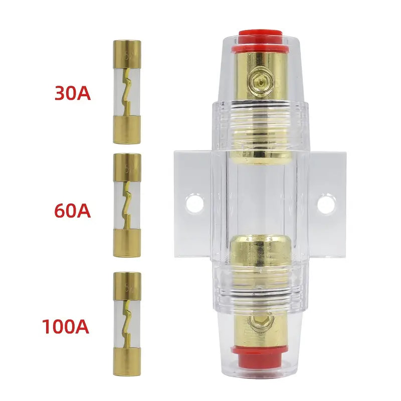 4-8 Gauge AWG Heavy-Duty In-Line AGU Fuse Holder